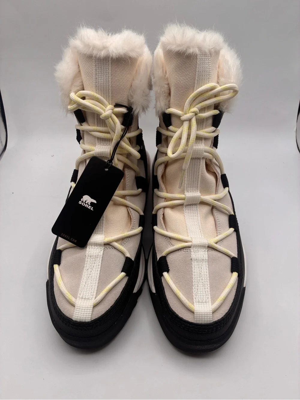 SOREL Women's ONA RMX Glacy Plus Waterproof Boot - Sea Salt, Black New 12US